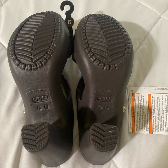 CROCS Dark Brown Slip-On Shoes - Picture 3 of 3